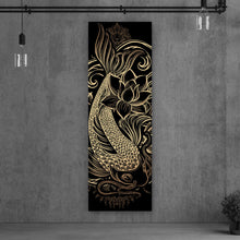 Lade das Bild in den Galerie-Viewer, Poster Koi Karpfen Gold Panorama Hoch
