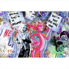 Lade das Bild in den Galerie-Viewer, Poster Stars und Comic Blau Pop Art Querformat