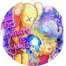 Lade das Bild in den Galerie-Viewer, Aluminiumbild gebürstet The Future is Yours Pop Art Kreis