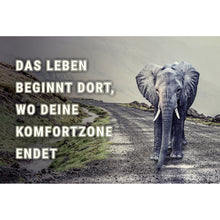 Lade das Bild in den Galerie-Viewer, Poster Komfortzone Elefant Querformat