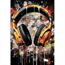 Lade das Bild in den Galerie-Viewer, Poster Kopfhörer Headphone Pop Art Hochformat
