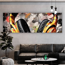 Lade das Bild in den Galerie-Viewer, Poster Kopfhörer Headphone Pop Art Panorama