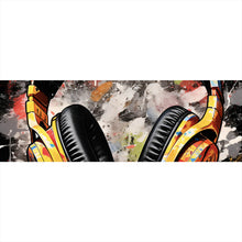 Lade das Bild in den Galerie-Viewer, Leinwandbild Kopfhörer Headphone Pop Art Panorama