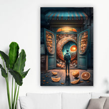 Lade das Bild in den Galerie-Viewer, Leinwandbild Kosmische Früchtebar Digital Art Hochformat