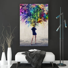 Lade das Bild in den Galerie-Viewer, Spannrahmenbild Kreative Gedanken Explosion Hochformat