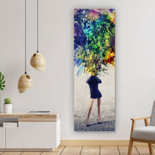 Lade das Bild in den Galerie-Viewer, Leinwandbild Kreative Gedanken Explosion Panorama Hoch