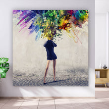Lade das Bild in den Galerie-Viewer, Leinwandbild Kreative Gedanken Explosion Quadrat