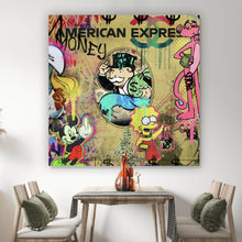 Lade das Bild in den Galerie-Viewer, Aluminiumbild Kreditkarte Pop Art Quadrat
