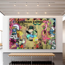 Lade das Bild in den Galerie-Viewer, Leinwandbild Kreditkarte Pop Art Querformat