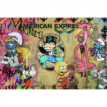 Lade das Bild in den Galerie-Viewer, Leinwandbild Kreditkarte Pop Art Querformat