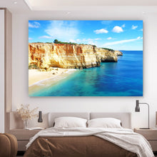 Lade das Bild in den Galerie-Viewer, Spannrahmenbild Küste in Portugal Querformat
