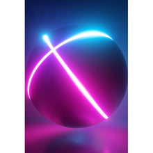 Lade das Bild in den Galerie-Viewer, Poster Kugel mit Neon Linien Hochformat