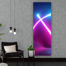Lade das Bild in den Galerie-Viewer, Poster Kugel mit Neon Linien Panorama Hoch
