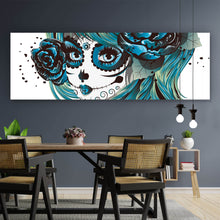 Lade das Bild in den Galerie-Viewer, Leinwandbild La Catrina Comic Panorama