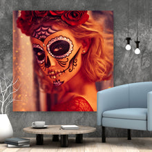 Lade das Bild in den Galerie-Viewer, Poster La Catrina Rot Quadrat