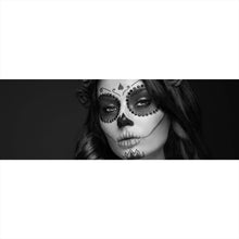 Lade das Bild in den Galerie-Viewer, Spannrahmenbild La Catrina Schwarz Weiß Panorama