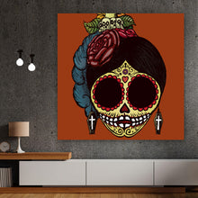 Lade das Bild in den Galerie-Viewer, Poster La Catrina Zucker Skull Quadrat