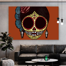 Lade das Bild in den Galerie-Viewer, Poster La Catrina Zucker Skull Querformat