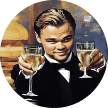 Lade das Bild in den Galerie-Viewer, Aluminiumbild gebürstet Leonardo Einladung zum Champagner Kreis