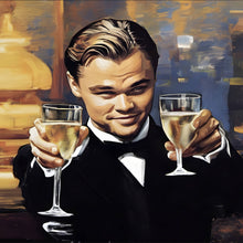 Lade das Bild in den Galerie-Viewer, Leinwandbild Leonardo Einladung zum Champagner Quadrat