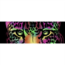 Lade das Bild in den Galerie-Viewer, Leinwandbild Leopard Neon Panorama