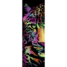Lade das Bild in den Galerie-Viewer, Leinwandbild Leopard Neon Panorama Hoch