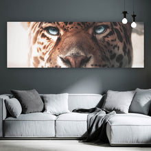 Lade das Bild in den Galerie-Viewer, Spannrahmenbild Leopard unter Wasser Panorama