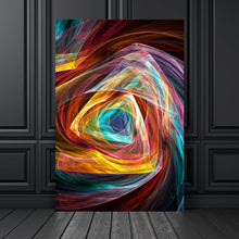 Lade das Bild in den Galerie-Viewer, Acrylglasbild Leuchtend buntes abstraktes Muster Hochformat