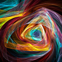 Lade das Bild in den Galerie-Viewer, Leinwandbild Leuchtend buntes abstraktes Muster Quadrat