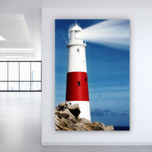 Lade das Bild in den Galerie-Viewer, Poster Leuchtturm auf Felsen Hochformat
