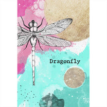 Lade das Bild in den Galerie-Viewer, Leinwandbild Libelle Dragonfly Abstrakt Hochformat