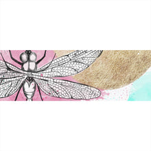 Lade das Bild in den Galerie-Viewer, Aluminiumbild gebürstet Libelle Dragonfly Abstrakt Panorama