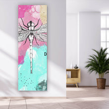 Lade das Bild in den Galerie-Viewer, Aluminiumbild Libelle Dragonfly Abstrakt Panorama Hoch