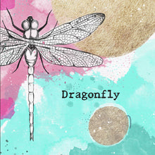 Lade das Bild in den Galerie-Viewer, Aluminiumbild gebürstet Libelle Dragonfly Abstrakt Quadrat