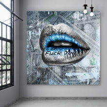 Lade das Bild in den Galerie-Viewer, Poster Lippen Fuck You Quadrat