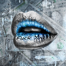 Lade das Bild in den Galerie-Viewer, Poster Lippen Fuck You Quadrat