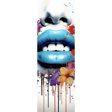 Lade das Bild in den Galerie-Viewer, Acrylglasbild Lippen Blüten Pop Art Panorama Hoch