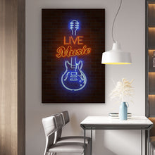 Lade das Bild in den Galerie-Viewer, Aluminiumbild gebürstet Live Musik Hochformat