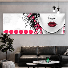 Lade das Bild in den Galerie-Viewer, Acrylglasbild Lockige Frau im Zeichen Stil Panorama