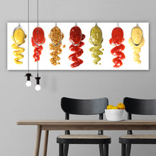 Lade das Bild in den Galerie-Viewer, Poster Löffel mit verschiedenen Soßen Panorama