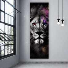 Lade das Bild in den Galerie-Viewer, Poster Löwenportrait Abstrakt Panorama Hoch