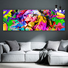 Lade das Bild in den Galerie-Viewer, Acrylglasbild Löwe Modern Art Panorama