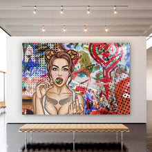 Lade das Bild in den Galerie-Viewer, Acrylglasbild Lollipop Girl Street Style Querformat