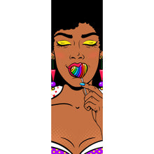 Lade das Bild in den Galerie-Viewer, Acrylglasbild Lollipop Lady Popart Panorama Hoch