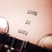 Lade das Bild in den Galerie-Viewer, Poster Love is Love Schriftzug Quadrat