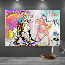 Lade das Bild in den Galerie-Viewer, Poster Lucky Bamby Pop Art Querformat