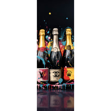 Lade das Bild in den Galerie-Viewer, Aluminiumbild gebürstet Luxury Champagne No.3 Panorama Hoch