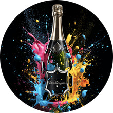 Lade das Bild in den Galerie-Viewer, Aluminiumbild Luxury Champagne No.4 Kreis