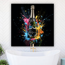 Lade das Bild in den Galerie-Viewer, Aluminiumbild gebürstet Luxury Champagne No.4 Quadrat
