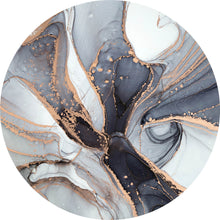 Lade das Bild in den Galerie-Viewer, Aluminiumbild gebürstet Luxury Fluid Art Kreis